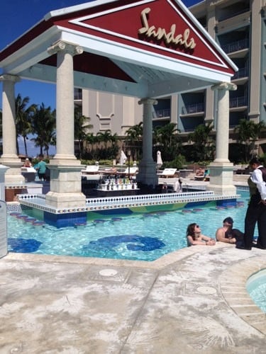 Sandals Royal Bahamian swim up pool bar