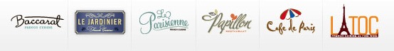 Sandals Resorts French Restaraunts Logos
