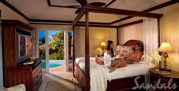 Honeymoon suite sandals grande antigua