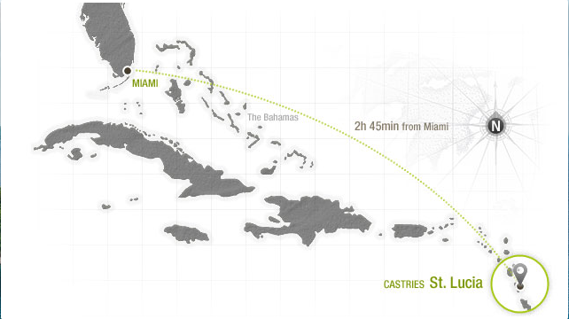 Sandals Regency La Toc St Lucia relative map