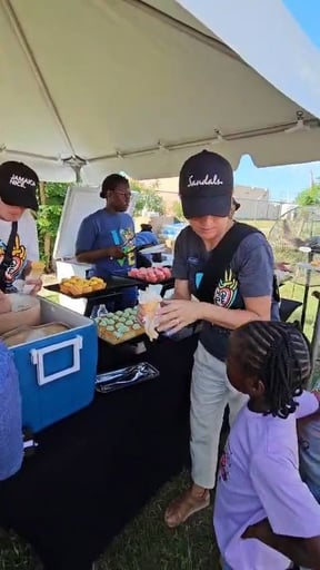 Heidi Clarke Sandals Foundation and Carlie Finch the Sand Lady