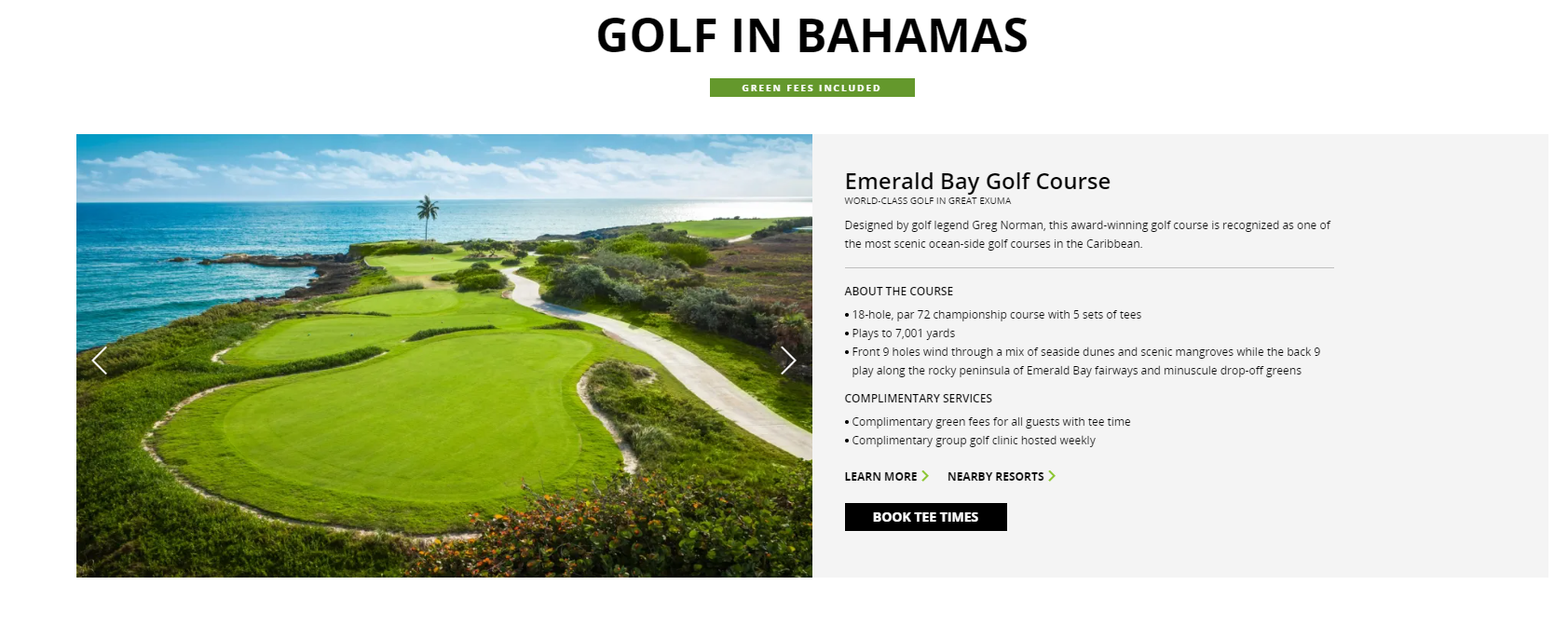 Sandals Emerald Bay Golf 