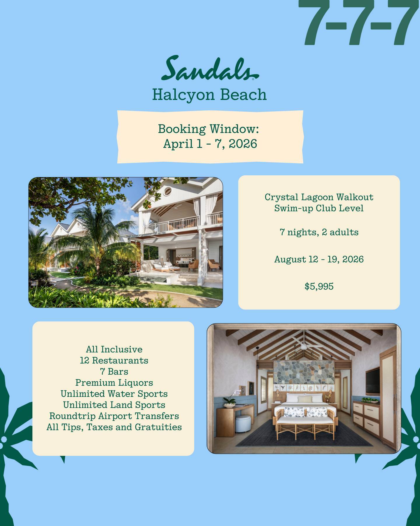 Sandals Halcyon Travel Deal