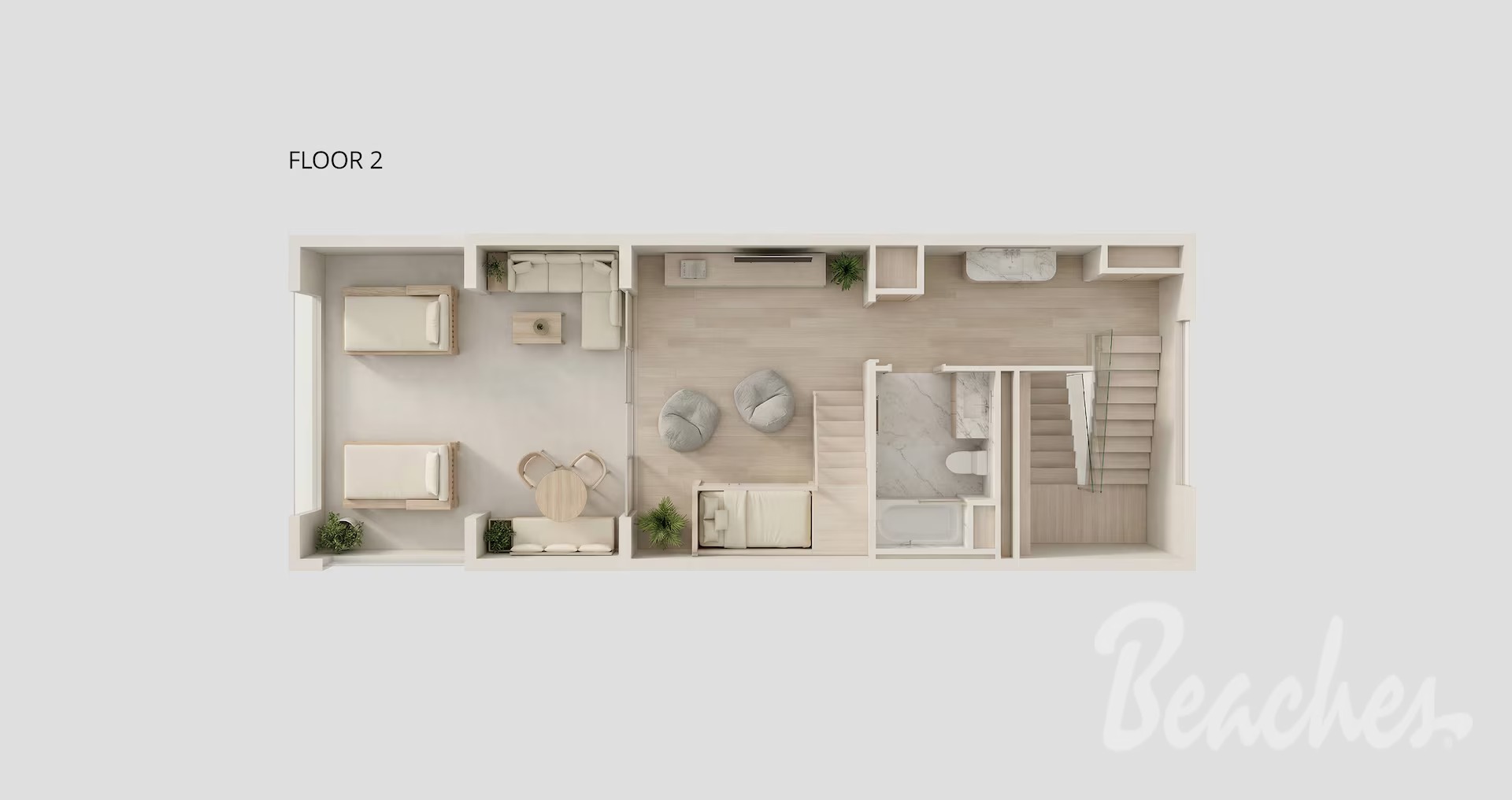 Turks & Caicos Resort & Spa - Treasure Beach Oceanview Two-Story 2-Bedroom Butler Suite-3