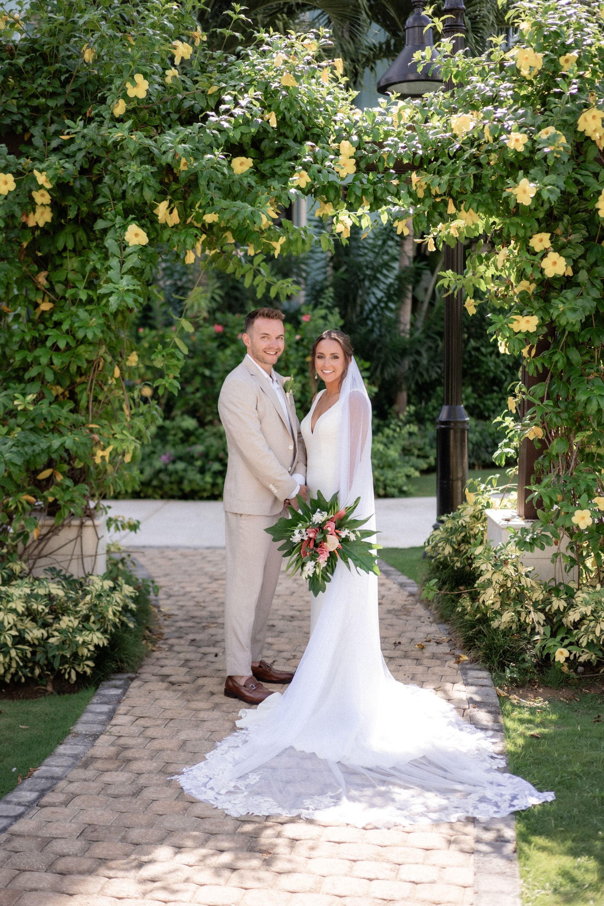 alex-don-caribbean-garden-wedding-sandals-south-coast